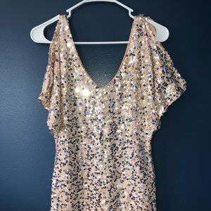 sparkly above knee cocktail dress